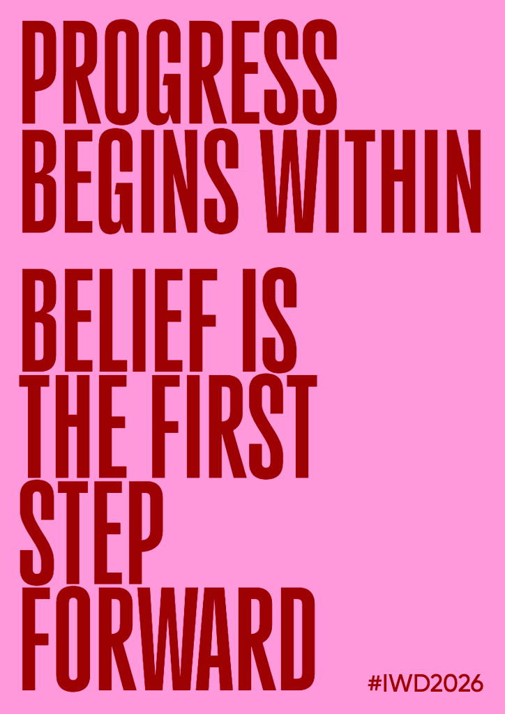 Inspiring Pink A4 Poster for Progress Belief
