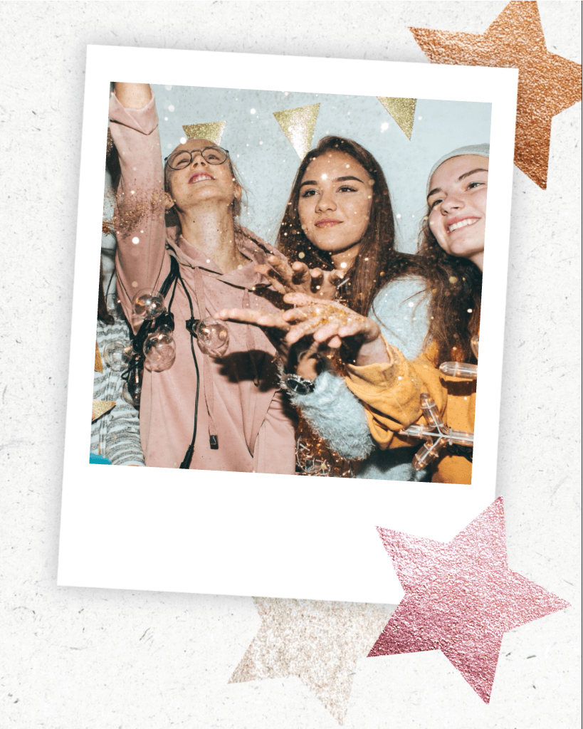 Joyful Celebration Poster with Gold Stars