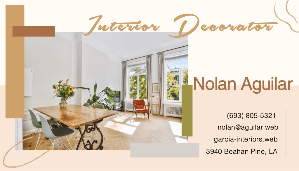 Elegant Beige Interior Decorator Ad Design
