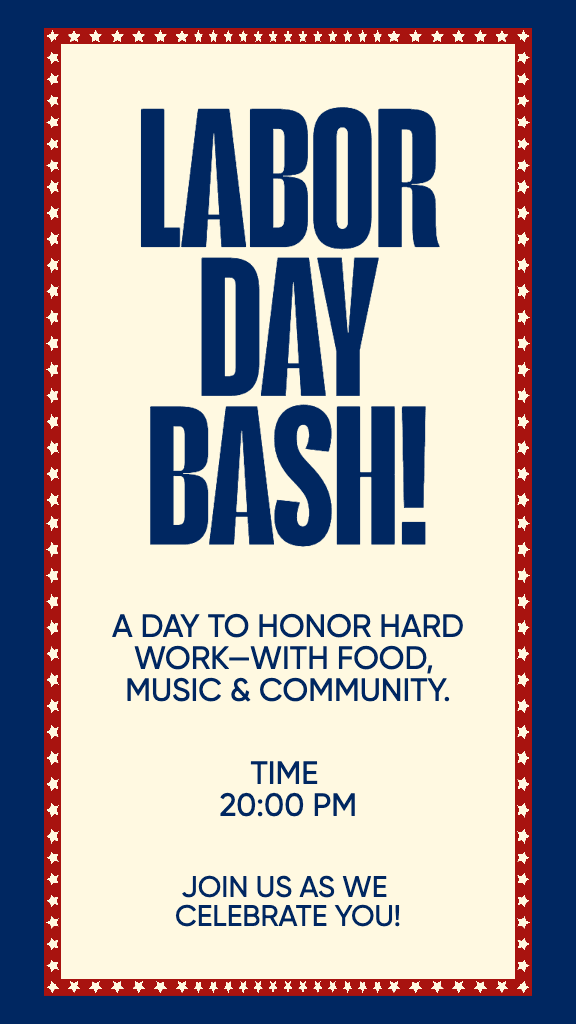 Labor Day Instagram Story in Blue