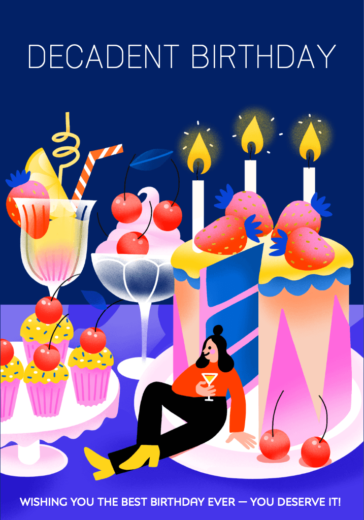 Vibrant Celebratory Birthday Poster Design