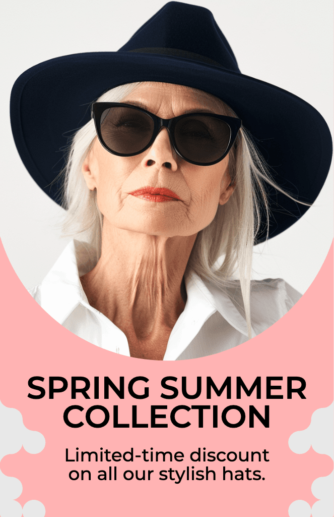Spring Summer Hat Collection Pink Poster