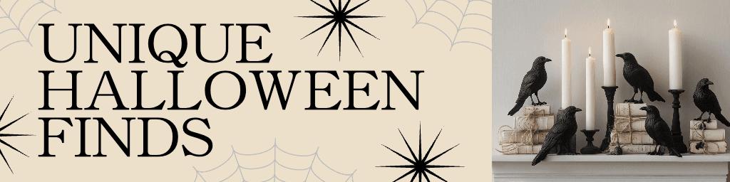 Unique Halloween Finds Etsy Shop Cover Beige