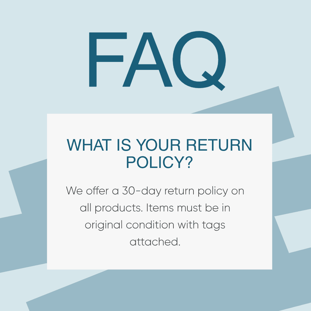 FAQ Instagram Square Post in Cool Blue