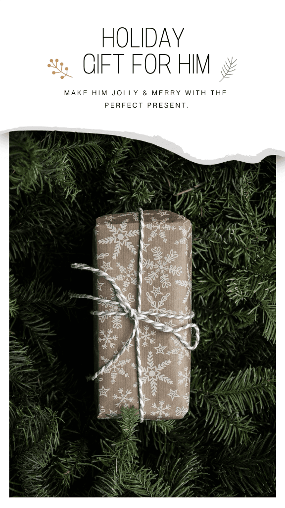 Elegant Green Holiday Gift Poster Design