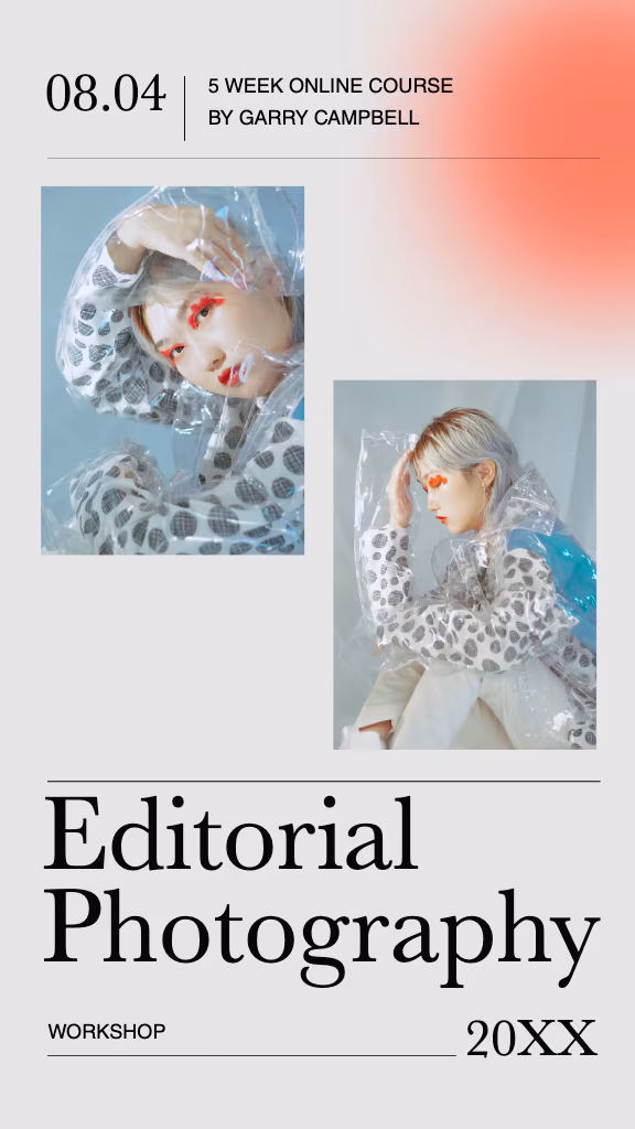 Creative Editorial Photography Workshop Poster
