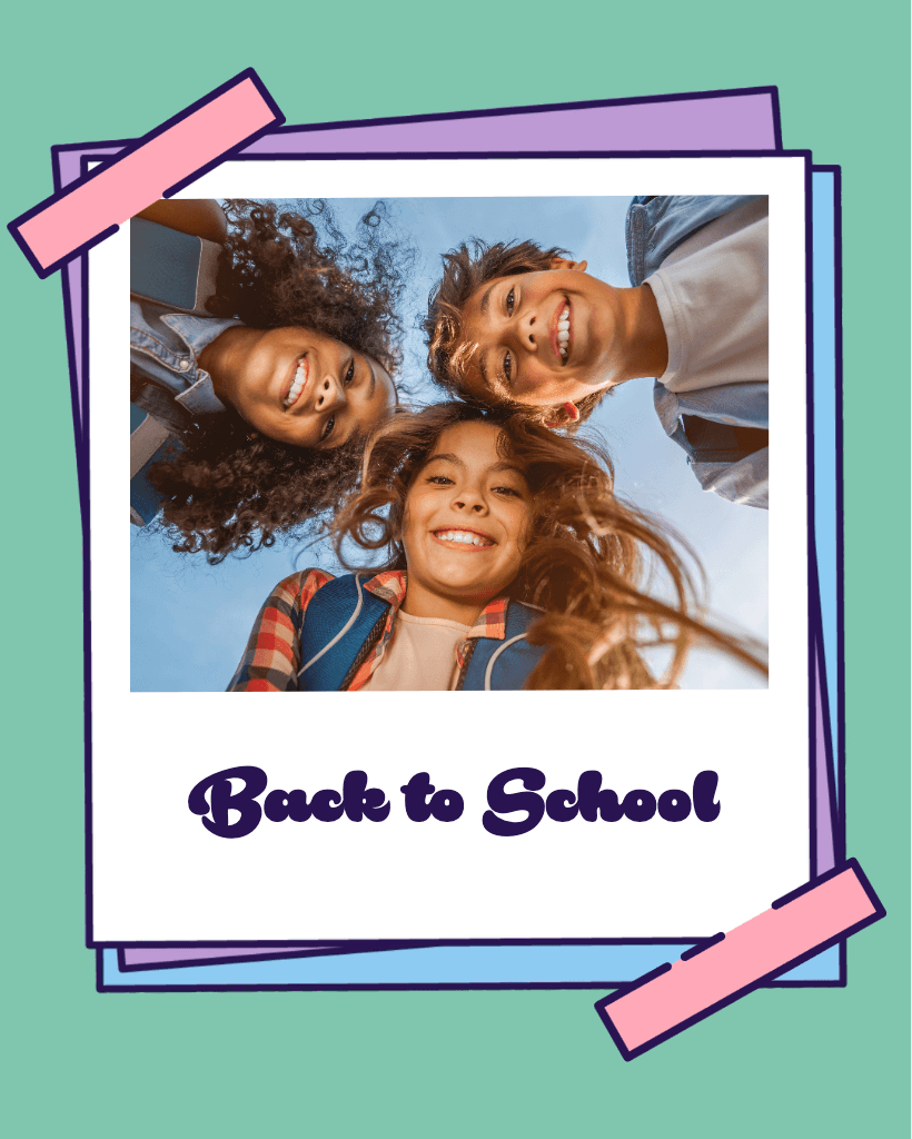 Back to School Teal and Purple Poster