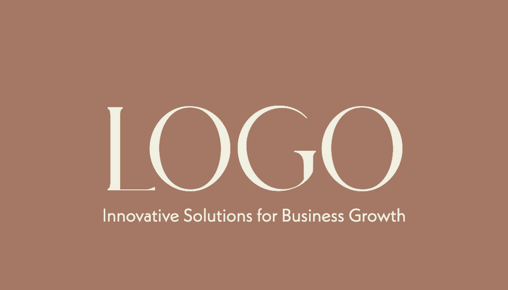 Sophisticated Brown Business Card for Growth