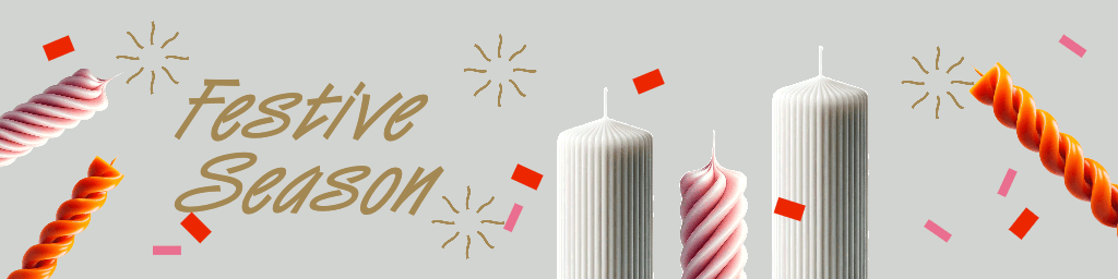 Bright Celebration Candles Poster Template in Gray