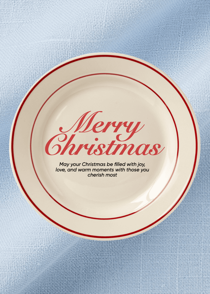Warm Red Christmas Greeting Card Design