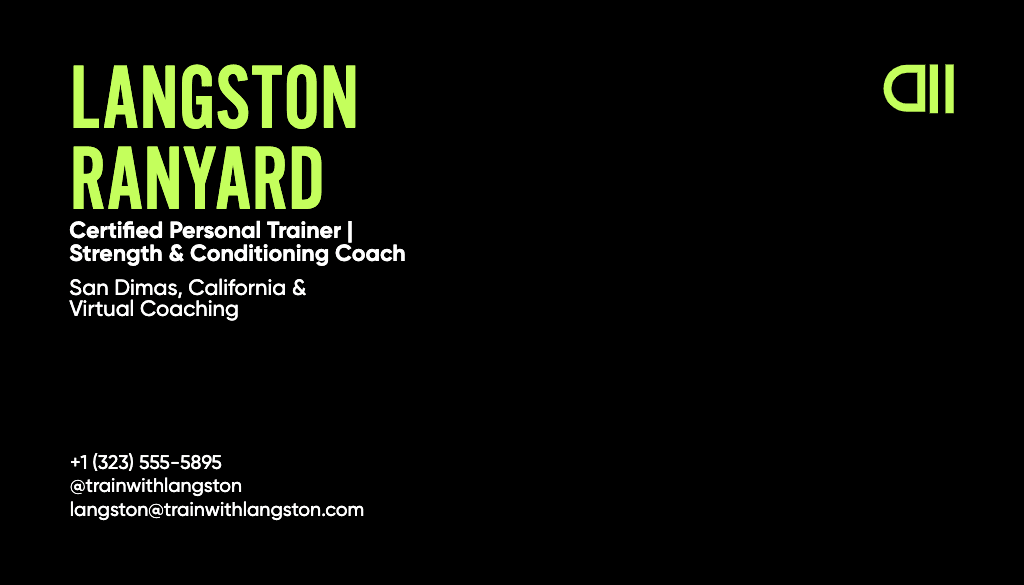 Bold Black and Green Business Card Design