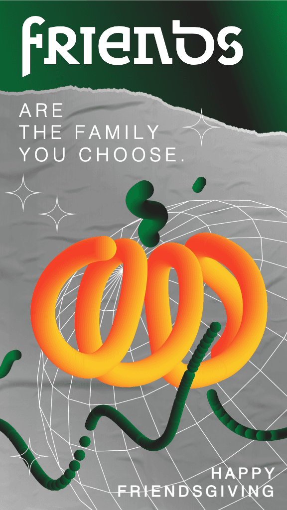 Warm Friendsgiving Greetings Poster Design