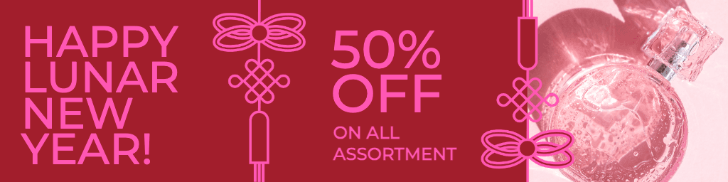 Crimson Lunar Celebration Sale Ad Template