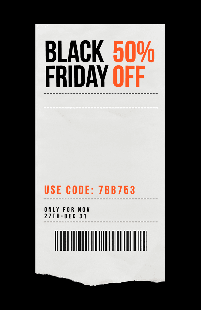 Black Friday Discount Poster with Bold Orange