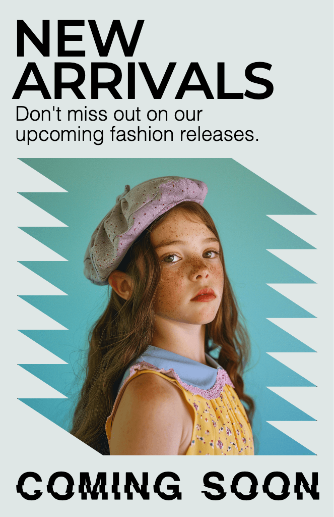 Stylish New Arrivals Poster In Teal