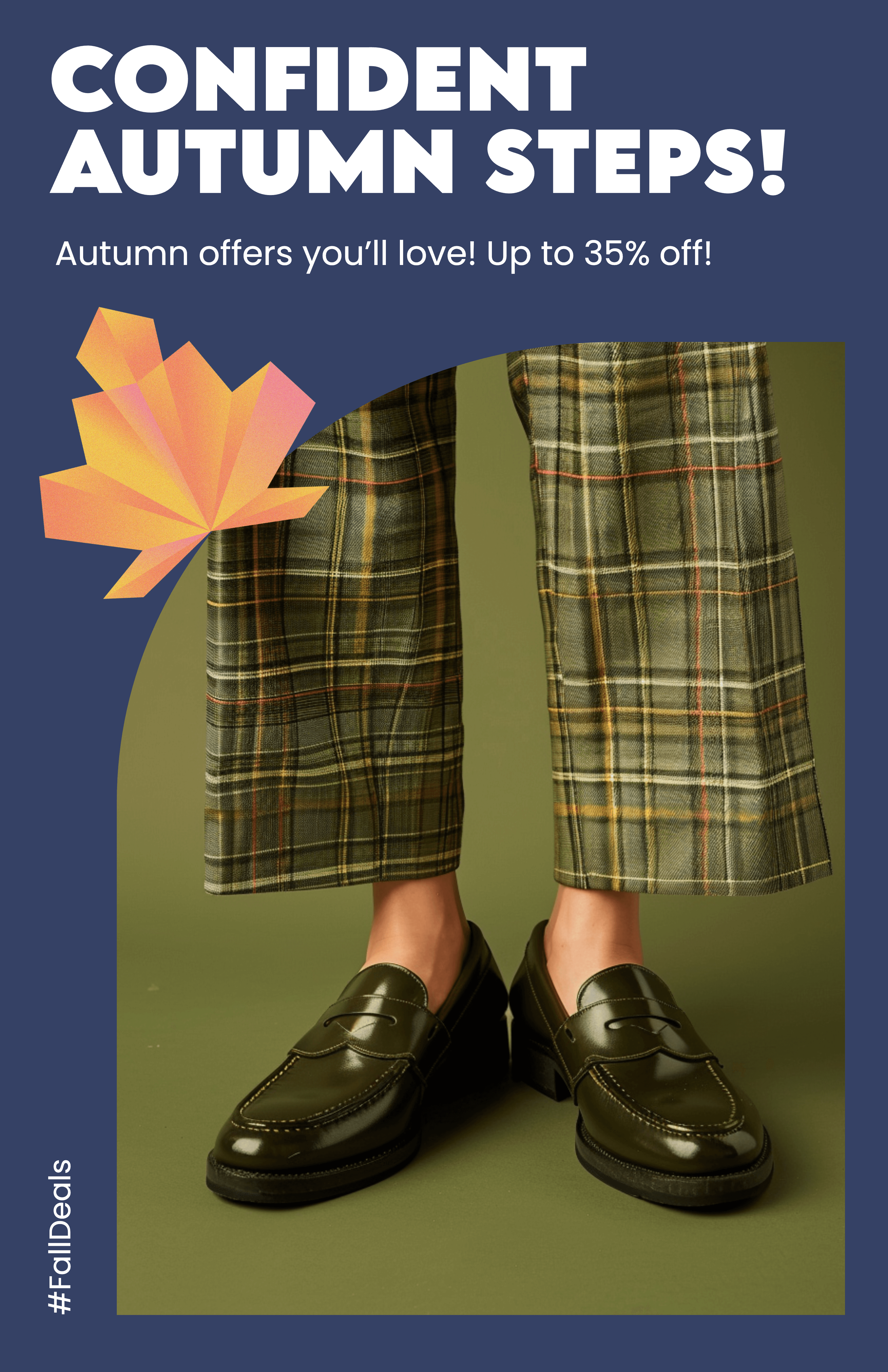 Stylish Autumn Poster with Olive Theme