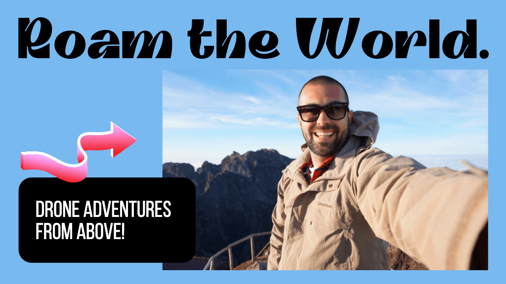 Sky Blue Travel Post with Adventure Theme