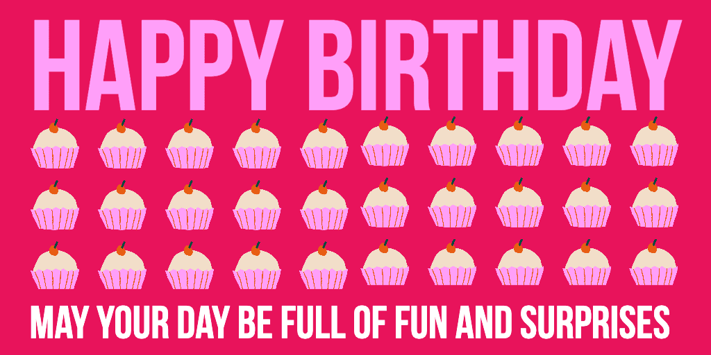Joyful Birthday Banner with Pink Highlights