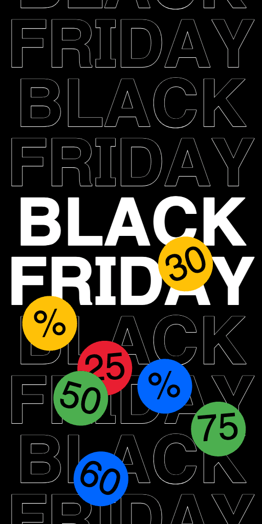 Eye-Catching Black Friday Banner in Black