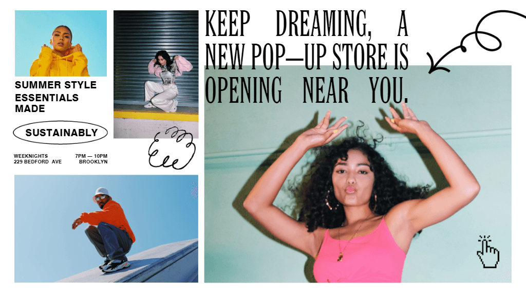 Vibrant Urban Fashion Pop-Up Ad Poster