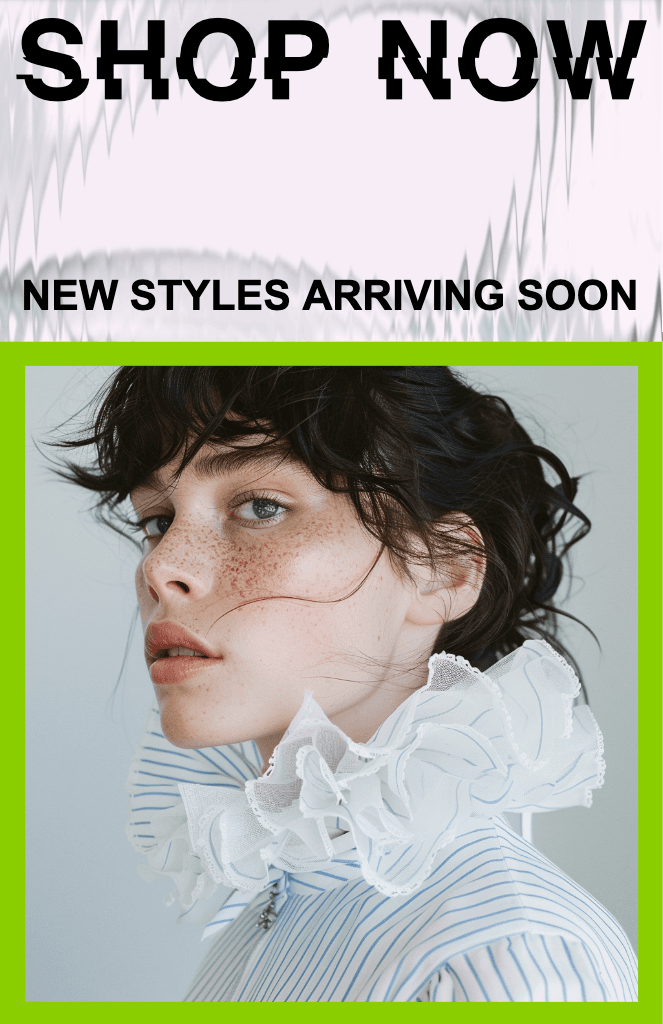 Chic Fashion Poster with Vibrant Green