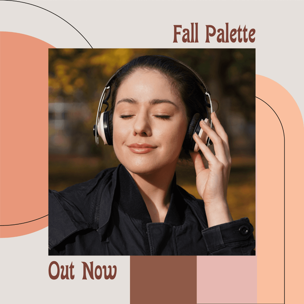 Autumn Vibes Music Ad Peach Black Harmony