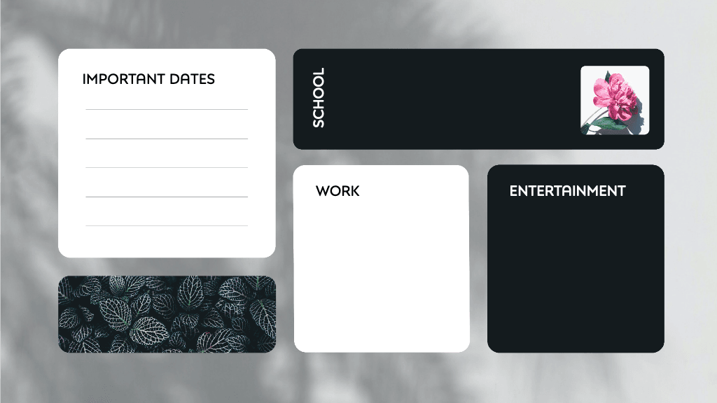Elegant Black and White Planner Voucher Template