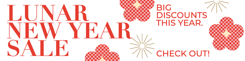 Red and Gold Lunar New Year Sale Ad