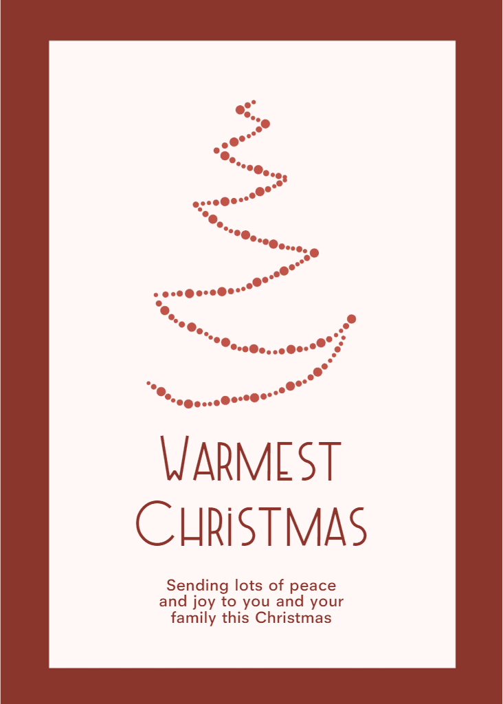 Elegant Maroon Christmas Greeting Card Design