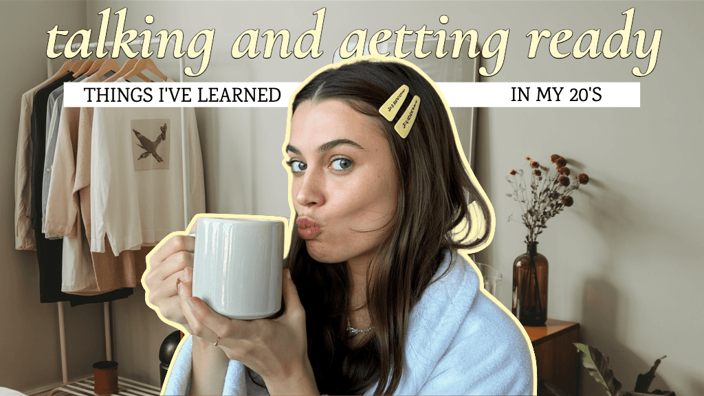Cozy YouTube Thumbnail Design in Beige Tones
