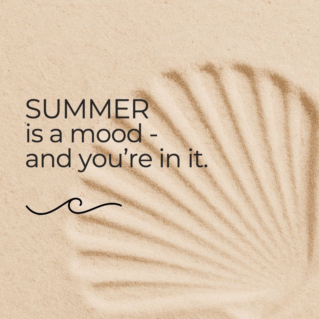 Summer Vibes Instagram Square Post in Beige