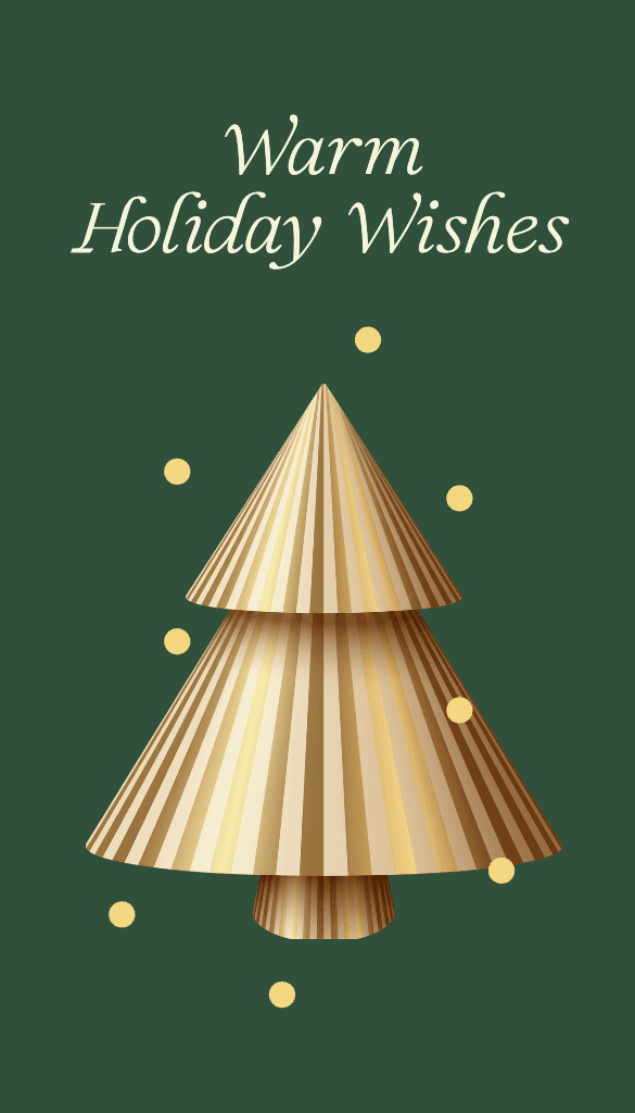 Warm Holiday Instagram Story with Gold Tree