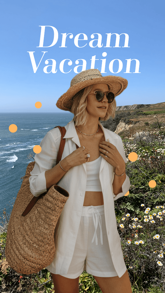 Dream Vacation Instagram Story with Blue Skies