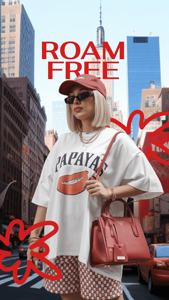 Trendy Red Instagram Story Urban Style