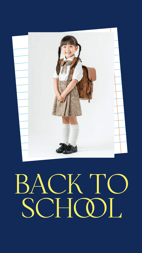 Vibrant Blue Instagram Story For Back To School