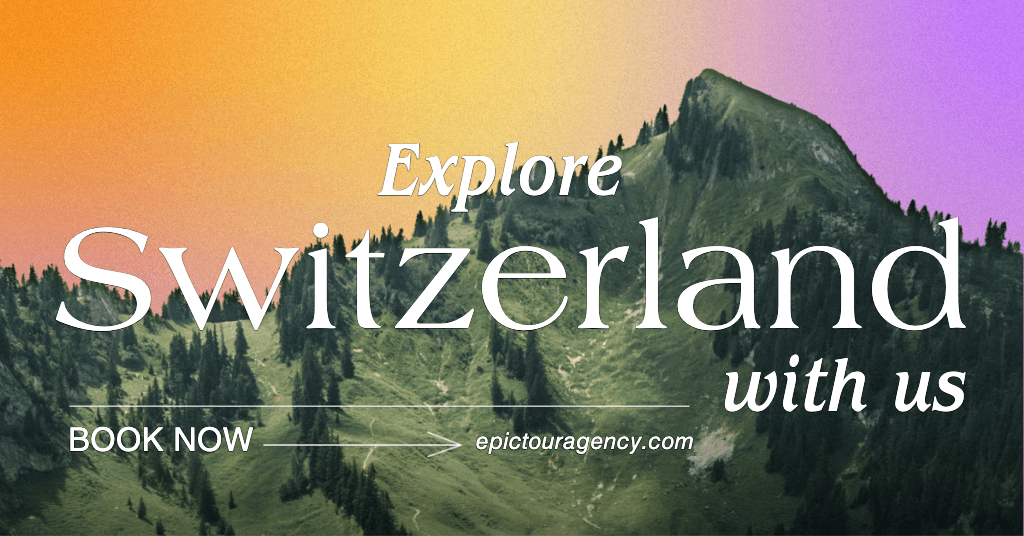 Orange and Purple Travel Ad Venture into Switzerland