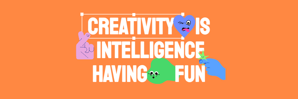 Orange Twitter Header Celebrating Creative Intelligence