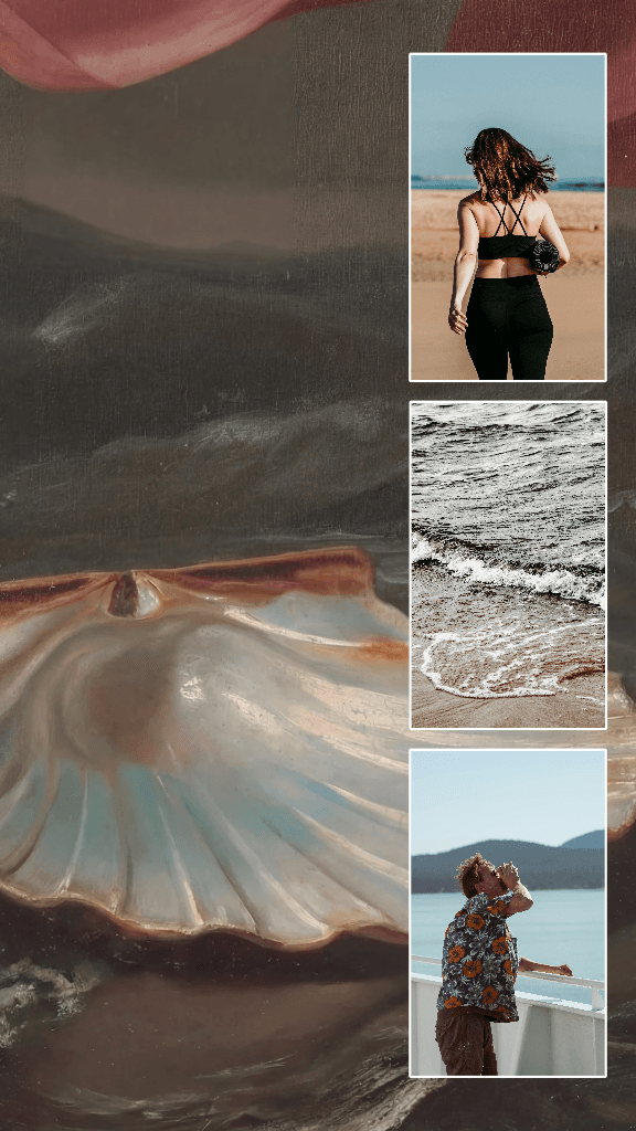 Tranquil Beach Vibes Instagram-Story Template with Brown