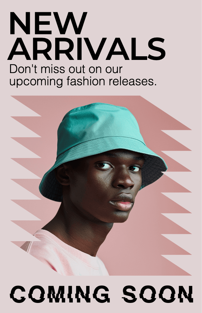 New Arrivals Fashion Poster in Pink