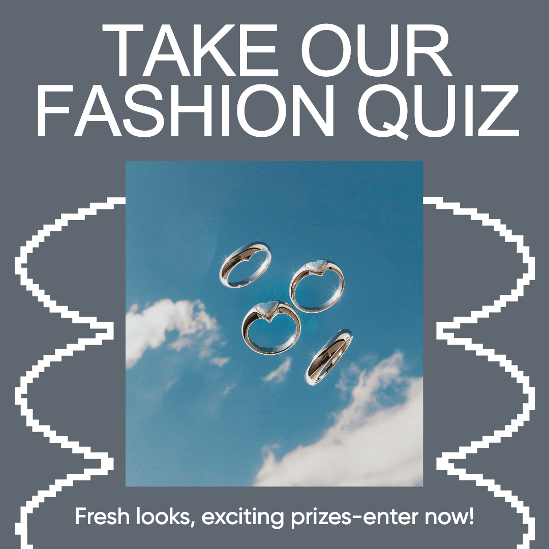 Trendy Fashion Quiz Instagram-Square in Gray