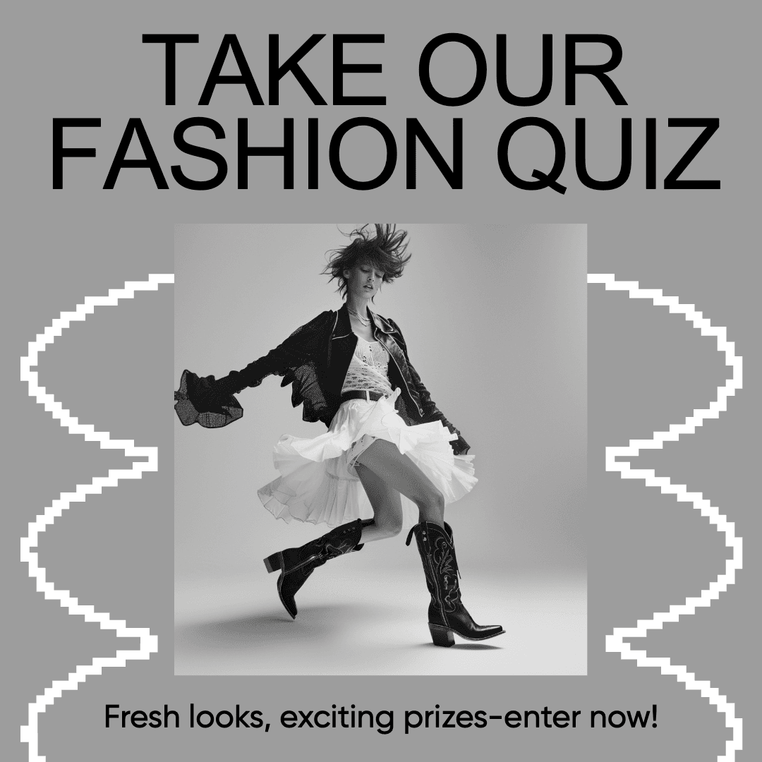 Stylish Gray Instagram-Square Fashion Quiz Post