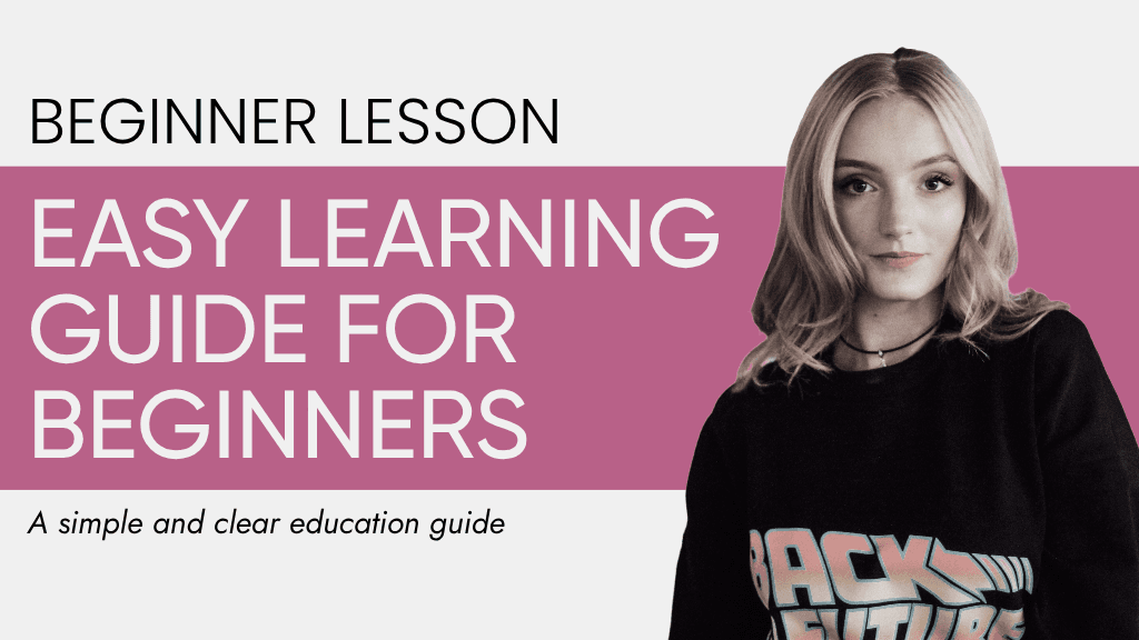 Beginner Lesson YouTube Thumbnail in Pink