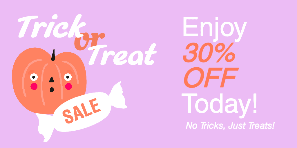 Charming Purple Banner for Halloween Sales Promotion