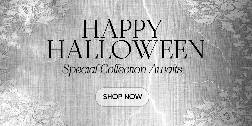 Elegant Halloween Banner in Gray Tones