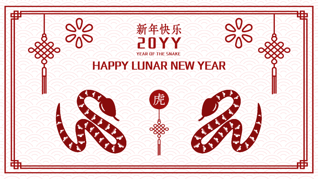 Red Snake Year YouTube Thumbnail Design