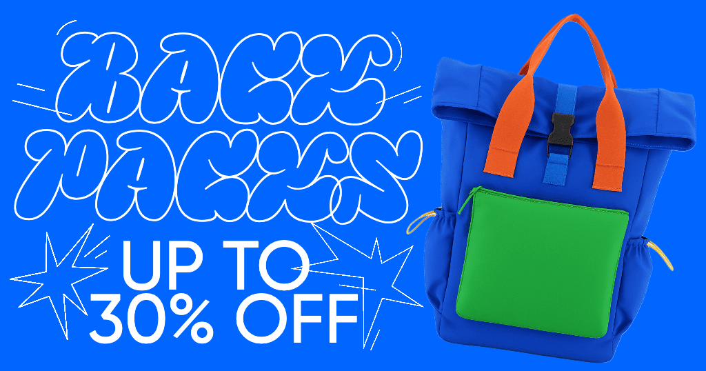 Vibrant Blue Backpack Facebook Post Offer