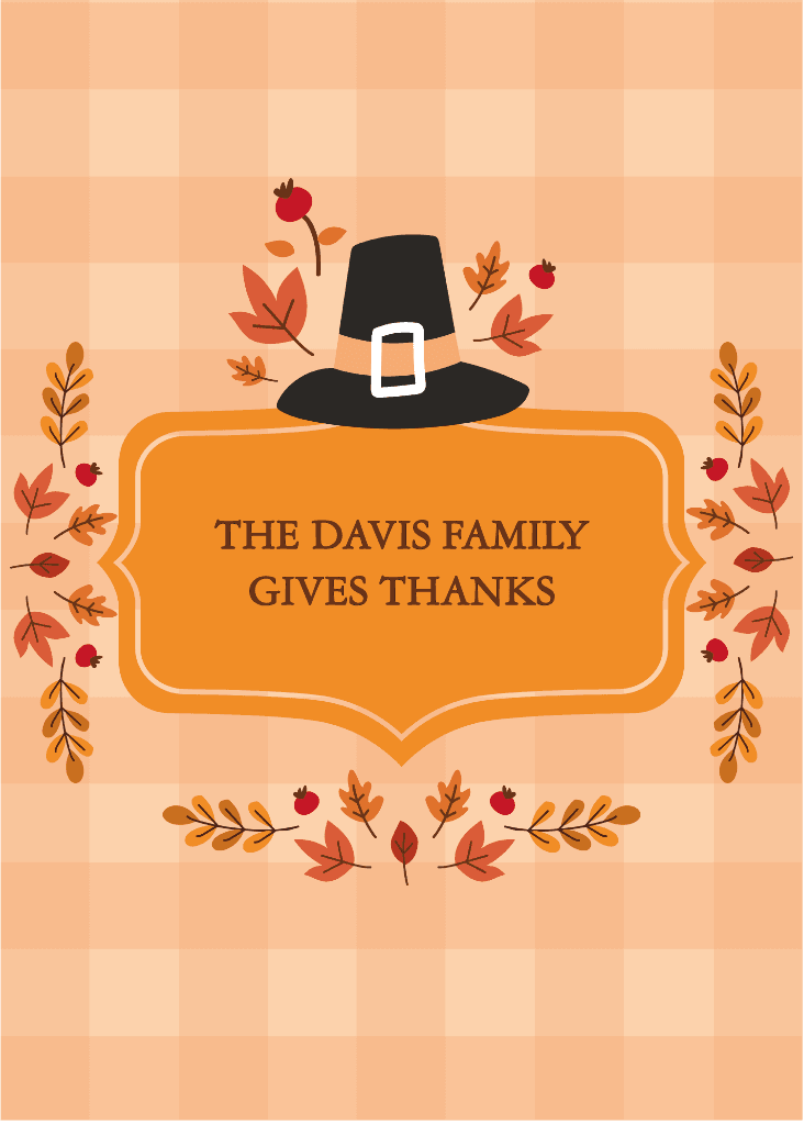 Warm Autumn Gratitude Family Thanksgiving Poster