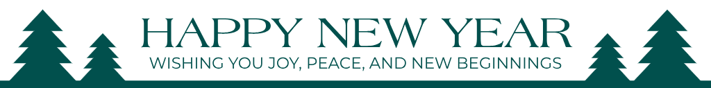 Happy New Year Website-Banner in Teal Design