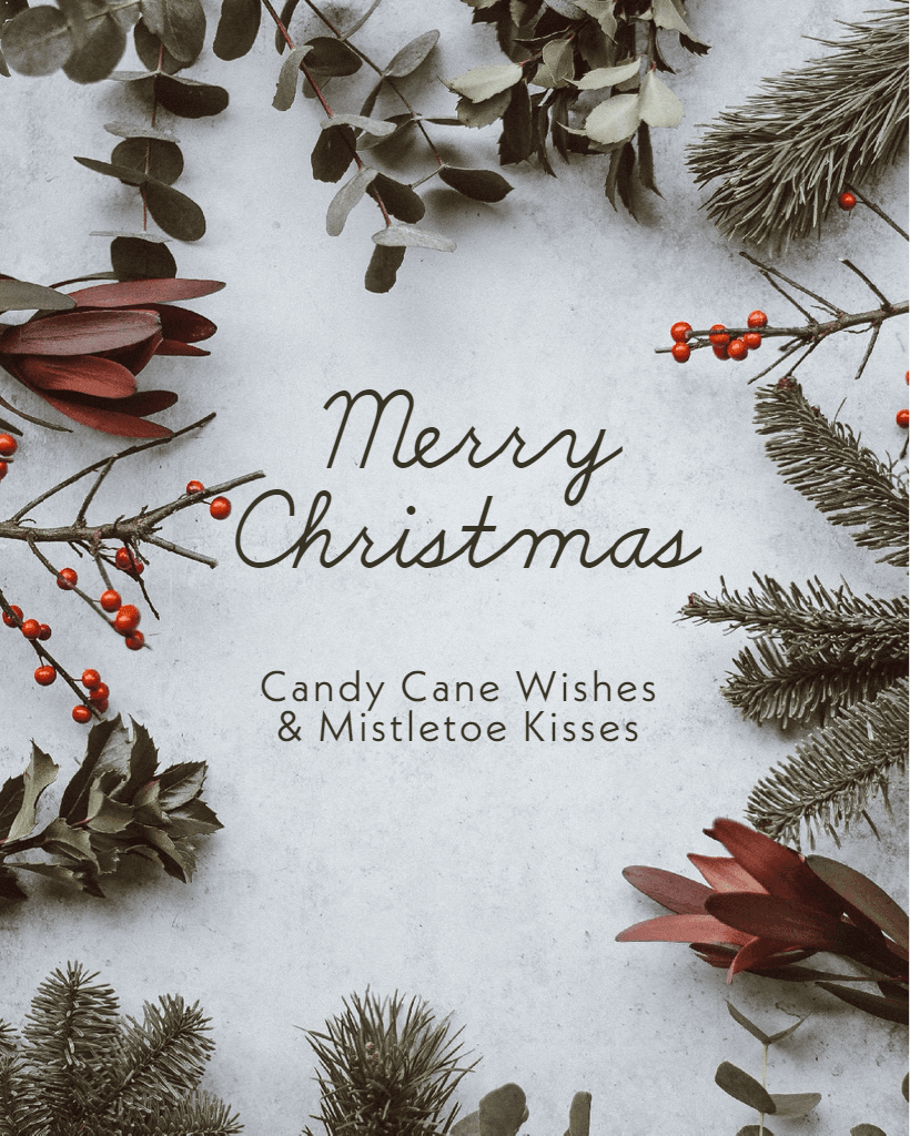 Charming Christmas Greetings Poster in Snow White
