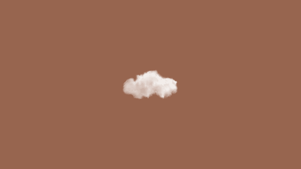 Minimalist Sienna Cloud Poster Design